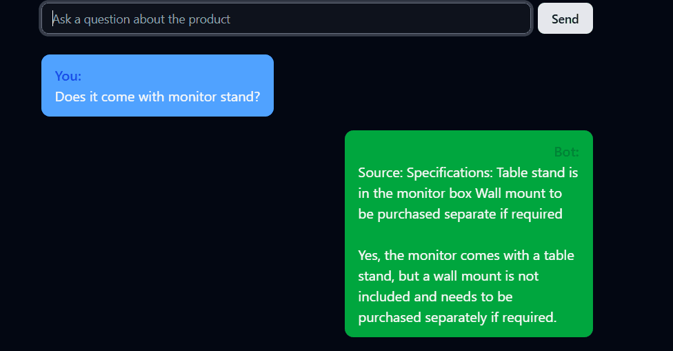 Sample of LLM Response